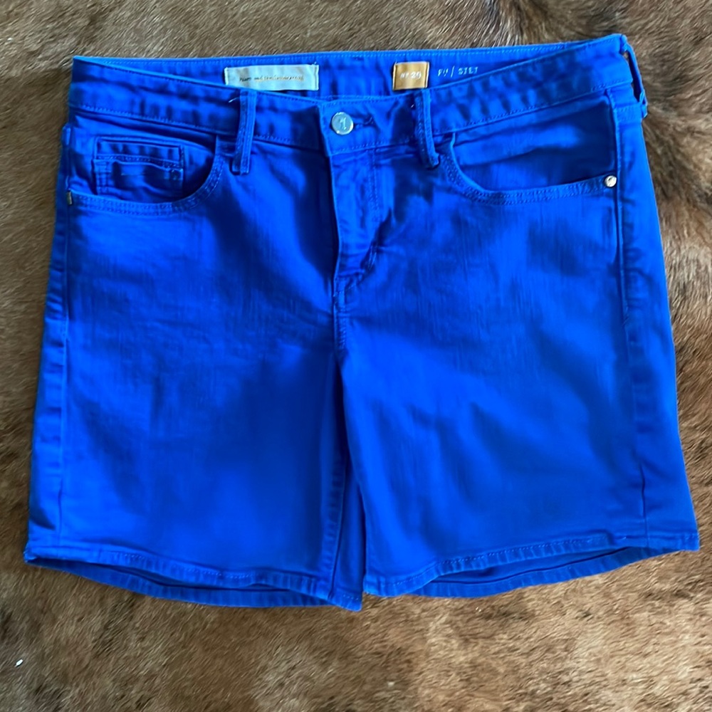 Blue denim shorts